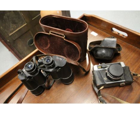 Fell view binoculars and vintage camera
