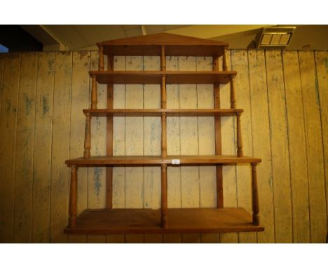 Regency pine hanging wall shelf