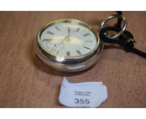 K Harris Manchester Silver Pocket Watch - glass a/f