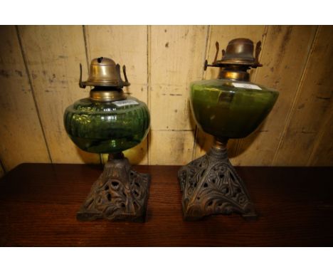 Cast Base Oil Lamp &amp; Other
