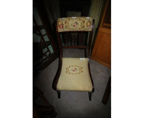 Late Victorian Tapestry Upholstered Nursing Chair