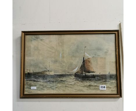 SIGNED WATERCOLOUR - SEASCAPE