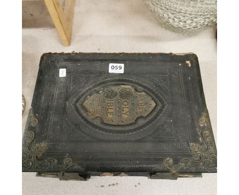 LARGE VINTAGE FAMILY BIBLE