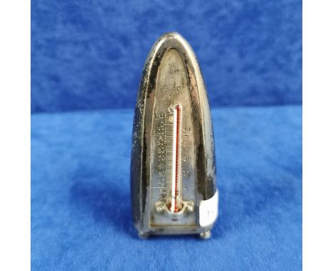 SMALL ANTIQUE SILVER DESK BAROMETER