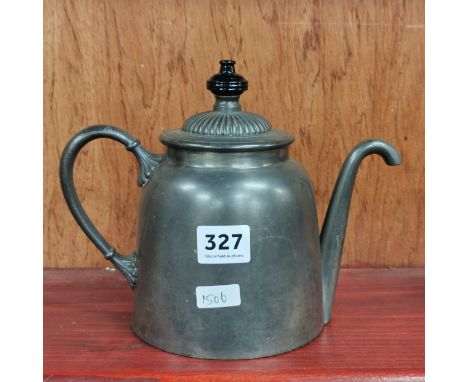 PEWTER SELF POURING TEAPOT