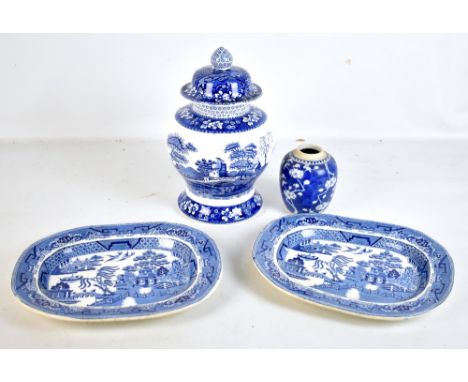 A small group of ceramics to include 'Blue Tower' Spode jar with cover, a ginger jar, etc.Additional InformationSpode tower g