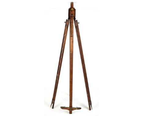BLANCHET OF PARIS; an early 20th century mahogany easel stand.