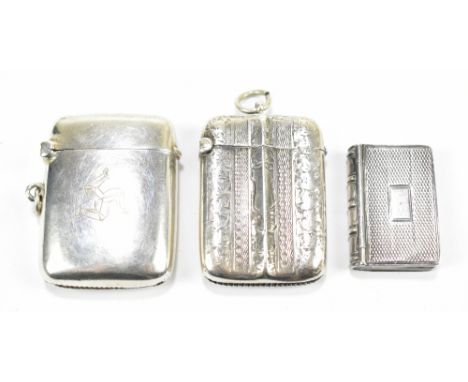 JOSEPH WILLMORE; a Georgian hallmarked silver vinaigrette, with engine turned cover and modelled in the form of a book, date 