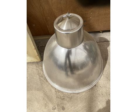 AN INDUSTRIAL METAL LIGHT SHADE 