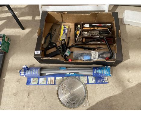 VARIOUS TOOLS - PLIERS, SAW BLADE ETC 
