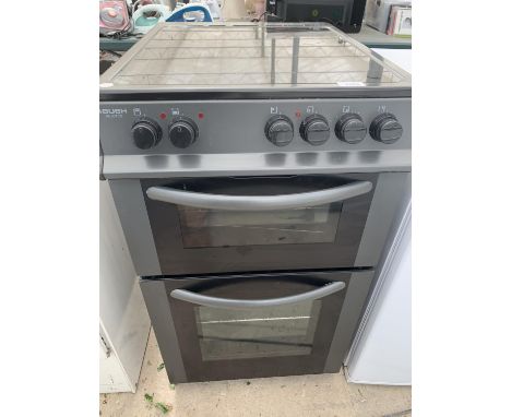 A BUSH AE56TCS COOKER WITH CERAMIC HOB, DOUBLE OVEN AND GRILL IN VERY CLEAN AND WORKING ORDER 