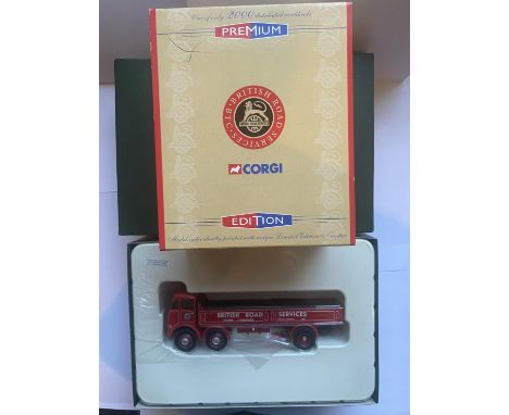 A LIMITED EDITION OF 2000 CORGI ERF 6 WHEEL DROPSIDE "BRITISH ROAD SERVICES" 1:50 SCALE NUMBER CC10204 - IN MINT CONDITION AN