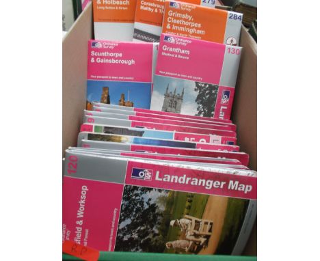Approx. 25 Ordnance Survey maps principally of Lincolnshire and surrounding areas