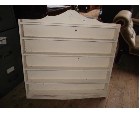 6 shelf cream painted display unit