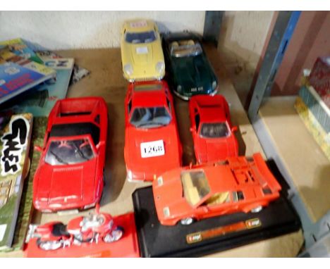 Shelf of Bburago vehicles and others. Not available for in-house P&amp;P 