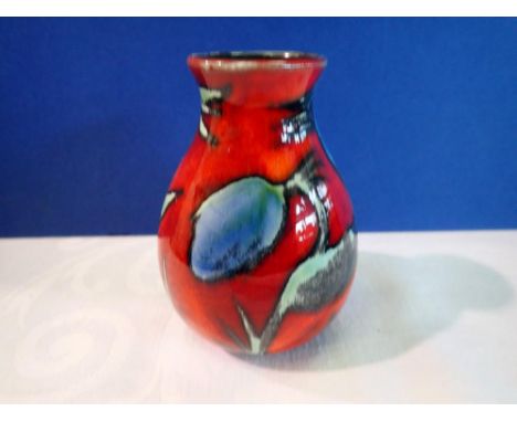 Poole vase, signed SZ, 10cm H. UK P&amp;P Group 1 (£16+VAT for the first lot and £2+VAT for subsequent lots) 