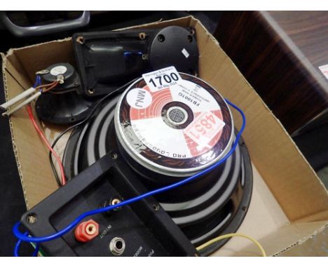 PA speaker kit including bass driver, tweeter &amp; crossover. Not available for in-house P&amp;P 