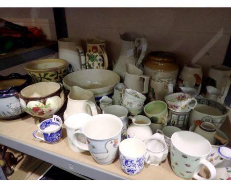 Shelf of mixed ceramics. Not available for in-house P&amp;P 