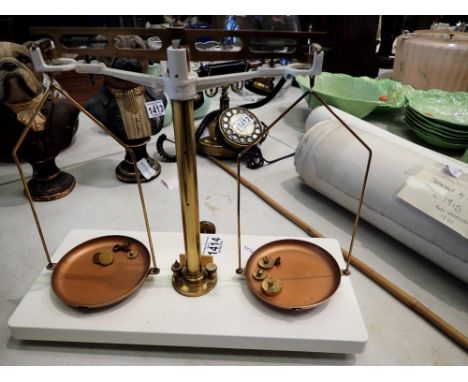 Apothecary scales with weights. Not available for in-house P&amp;P 