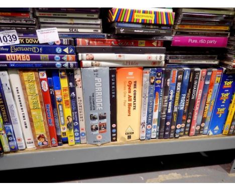 Shelf of DVD's, approx 200. Not available for in-house P&amp;P 