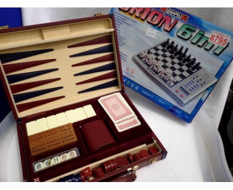 Millennium Orion 6 in 1 digital chess game and backgammon. UK P&amp;P Group 2 (£20+VAT for the first lot and £4+VAT for subse