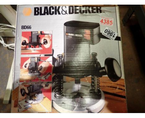 Black &amp; Decker BD66 Power Plunge Router with tools and accessories. Not available for in-house P&amp;P 