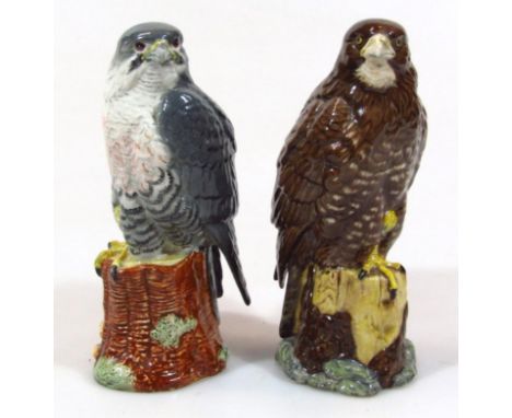 A Beswick peregrine falcon Beneagles whisky decanter, printed marks beneath, 19cm high, and another buzzard. (2)