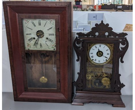Two circa 1900 Seth Thomas American 8-day mantel clocks, a quantity of Retro stainless steel kitchen ware together with two e
