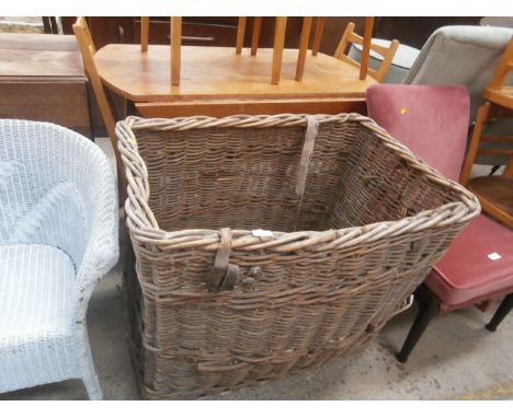 vintage industrial laundry basket