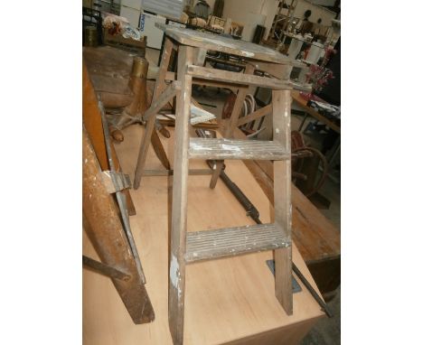 pair of vintage wood steps