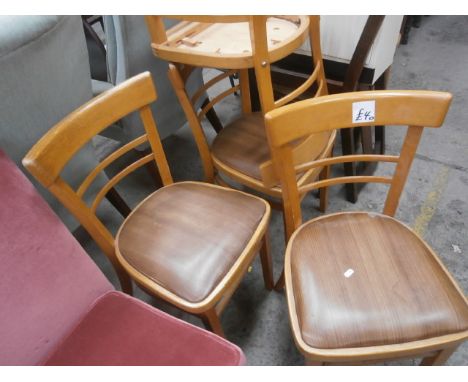 4 retro ladder back chairs