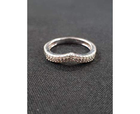 GOLD AND DIAMOND WISHBONE RING 