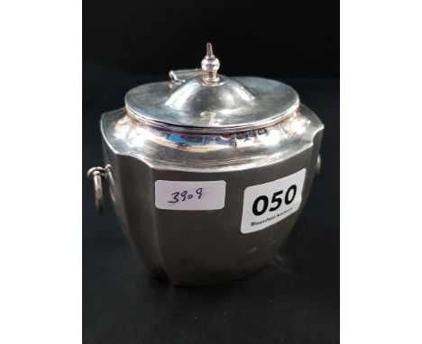 SILVER TEA CADDY - BIRMINGAM 194.7 GRAMS