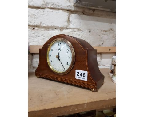 EDWARDIAN INLAID MANTLE CLOCK 