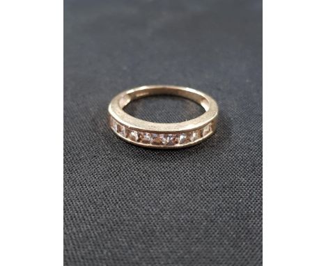 9 CARAT GOLD 9 STONE ETERNITY RING