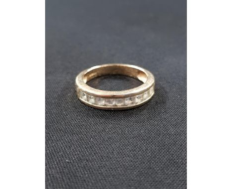 9 CARAT GOLD HALF ETERNITY RING