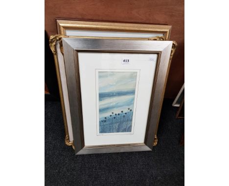 3 WATER COLOURS, 1 PRINT AND 1 MIXED MEDIA