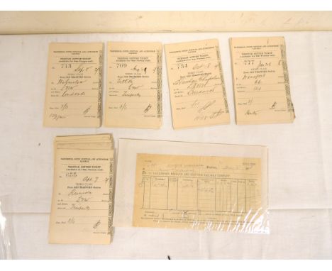 Manchester, South Junction &amp; Altrincham Railway.&nbsp;&nbsp;A bundle of 37 Through Return Tickets, Third Class, each comp