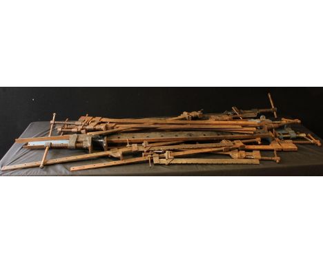 Sash clamps - various sizes up to 55 1/2", various makes including James Howarth; Record 135; Marples and others. (23)Provena