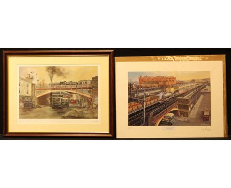 David Wright, by and after, Friargate Afternoon, signed in pencil, limited edition print 20/100; another, similar, Underneath