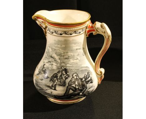 The Crimean War - The Royal Patriotic Jug, by Samuel Alcock &amp; Co., the design by G. Eyre, the baluster transfer printed w
