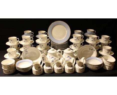 Royal Doulton Bruce Oldfield tableware including dinner plates, salad plates, dessert bowls, cups and saucers; a quantity of 