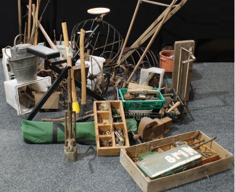 Tools - agriculture and others including seeder, hay racks, watering can, hand tools, etc 