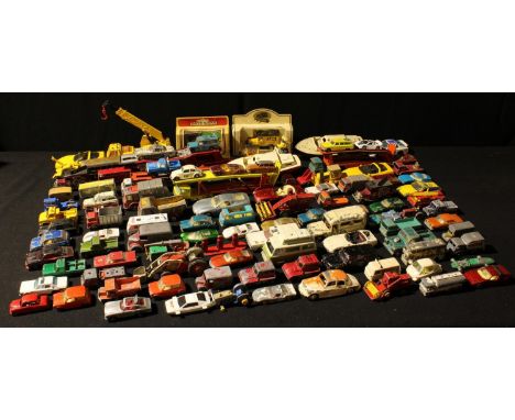 Diecast Vehicles - a quantity of playworn vehicles including Dinky, Corgi, Lesney, Matchbox, etc, mid 20th century and later 