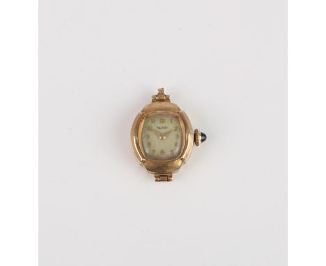 A mid-century 9ct gold ladies Rotary manual wind wristwatch - hallmarked London 1956, the cal. 955 movement a/f, silvered dia