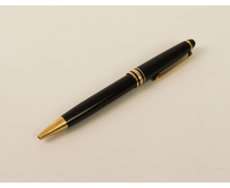 A Mont Blanc 'Meisterst&uuml;ck' ballpoint pen - twist-open mechanism, 13.7 cm long, requires refill.* Condition: Light scrat