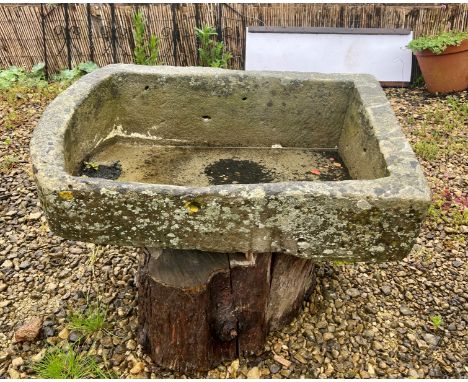 A composite rectangular trough of slightly sloped form - 72cm x 46cm x 22cm high, the front face 14cm high.