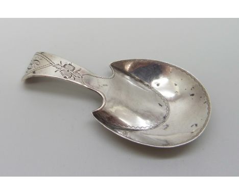 A Georgian silver caddy spoon, 1806 or 1807, Birmingham, 6.7g, 6.7cm