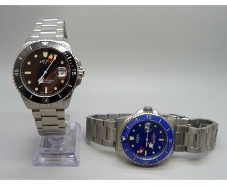 Two Rotary Seamatic Automatic wristwatches 