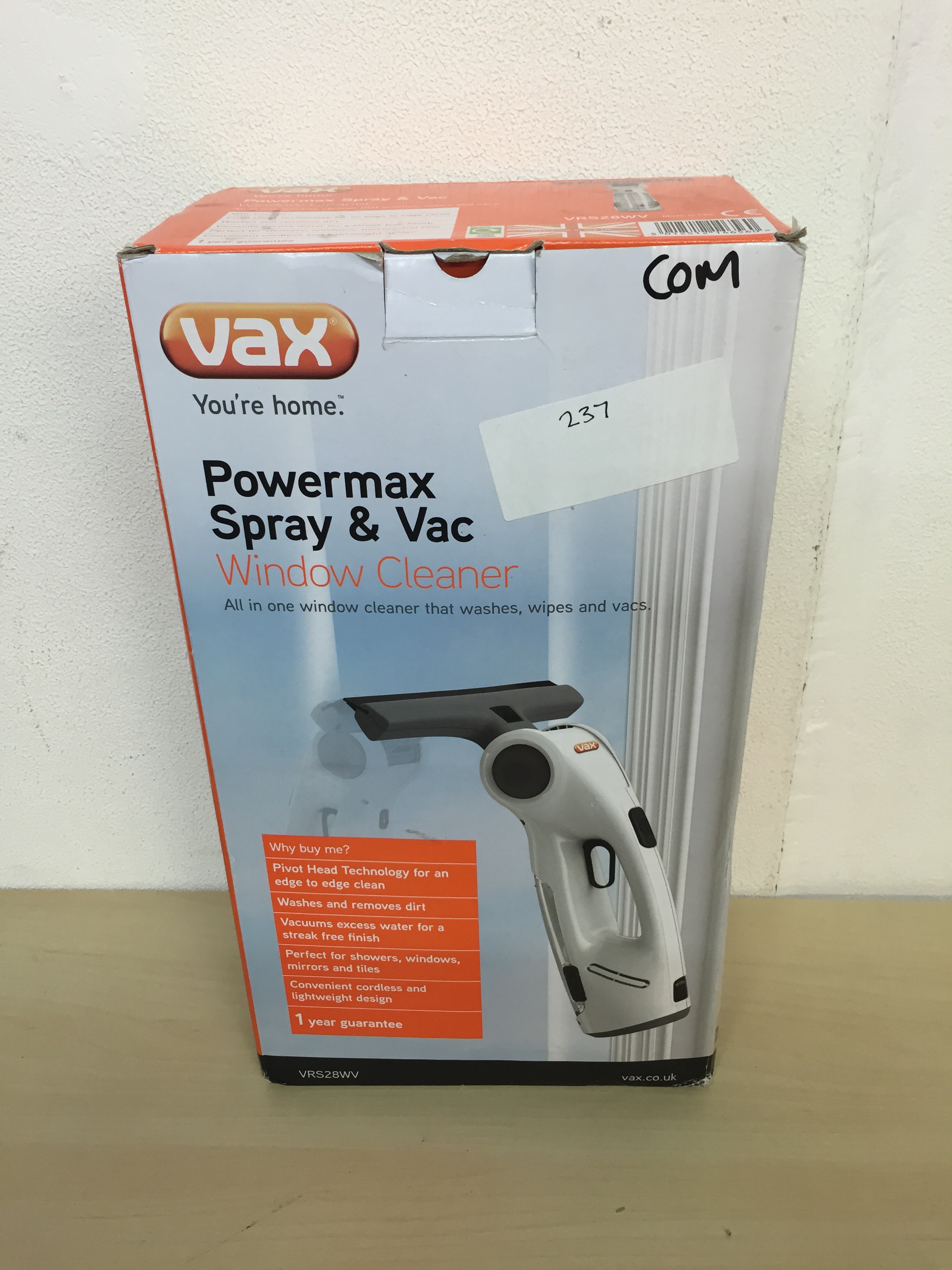 BOXED VAX VRS28WV POWERMAX SPRAY & VAC Vax VRS28WV NEW Window Vac Rechargeable